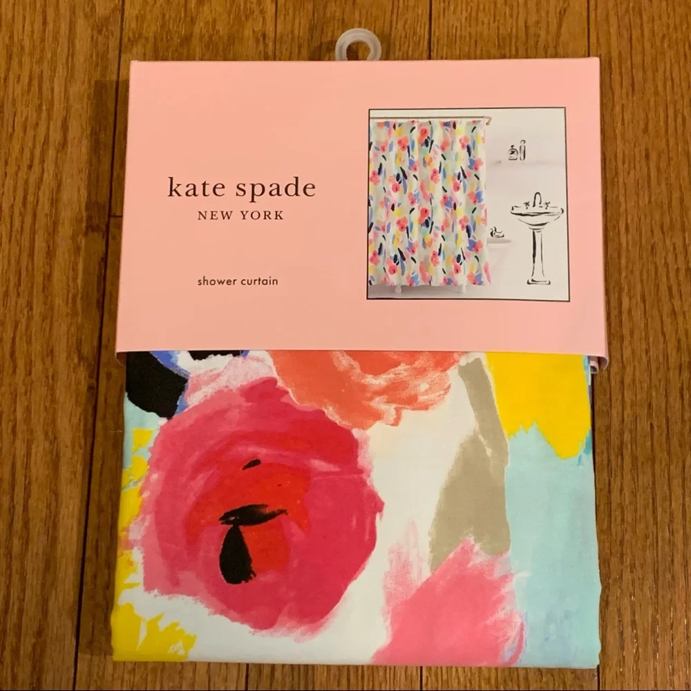 NWT Kate Spade Paintball Floral Shower Curtain